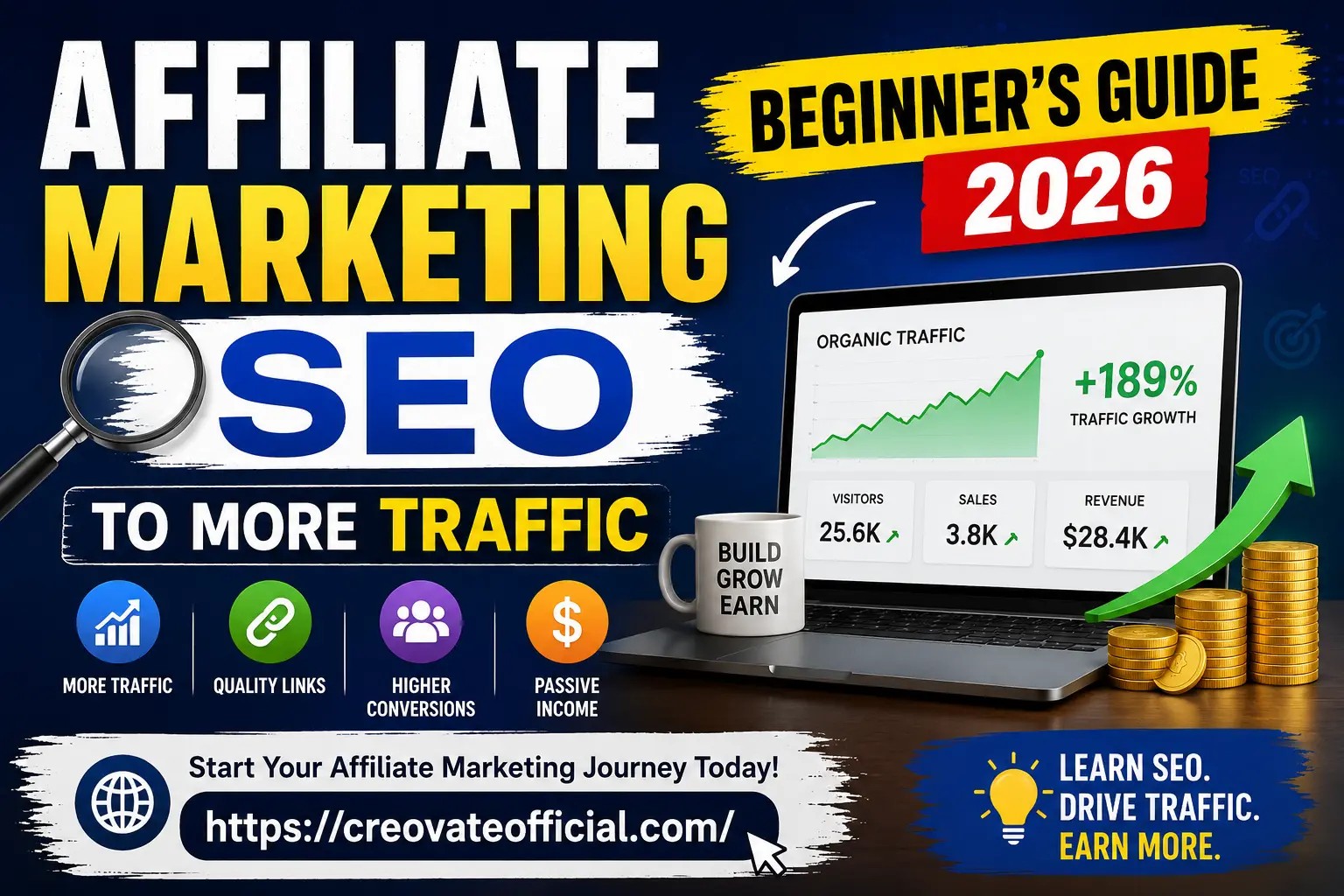 Affiliate Marketing SEO Beginner's Guide 2026 to more organic traffic
