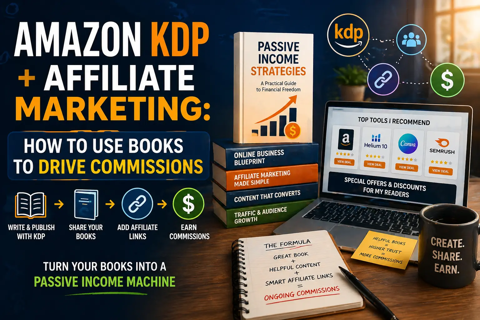 Amazon KDP and Affiliate Marketing: How to Use Books to Drive Commissions - Passive Income Strategy