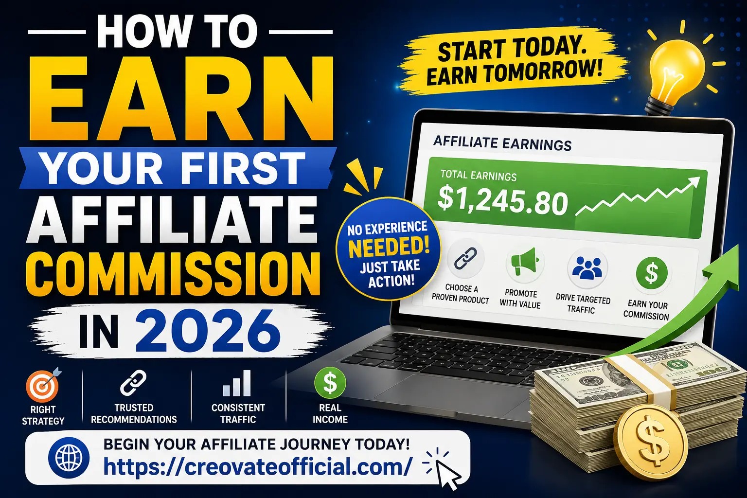 How to earn your first affiliate commission in 2026