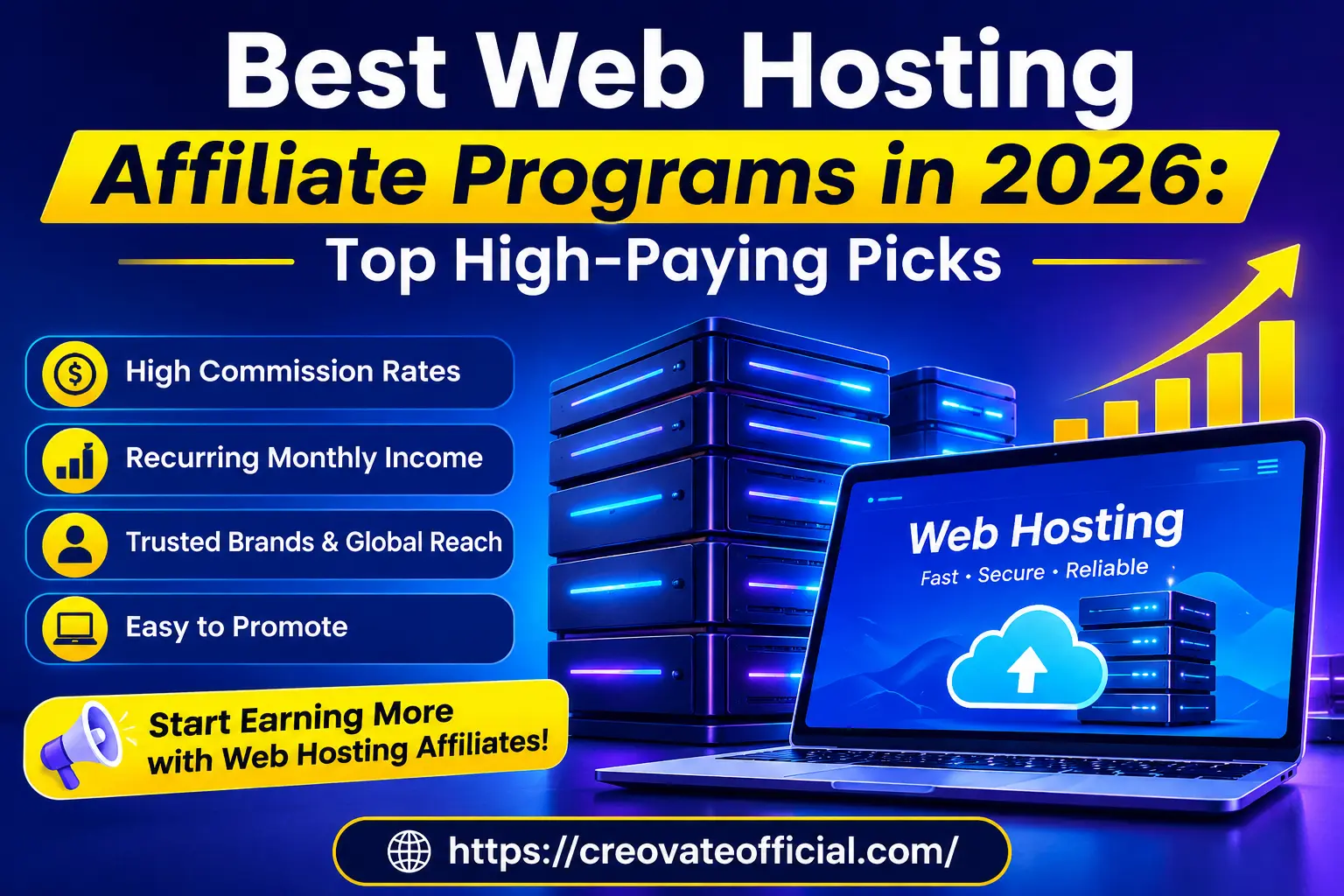 Best web hosting affiliate programs in 2026 — high commission rates, recurring income, trusted brands, and easy promotion