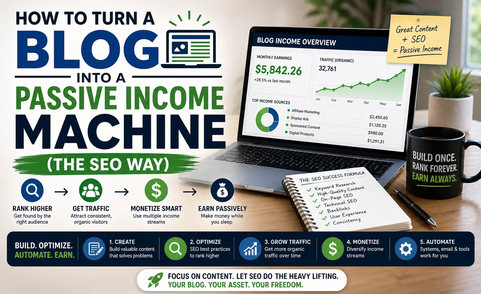 How to Turn a Blog into a Passive Income Machine The SEO Way - Creovate