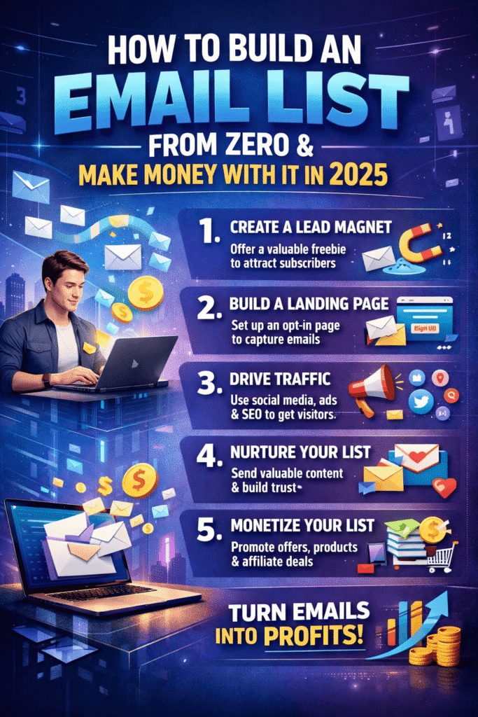 How to Build an Email List from Zero and Make Money with It in 2025