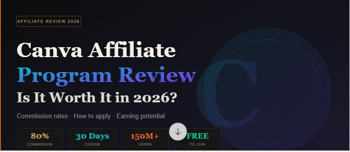 Canva affiliate program review 2026