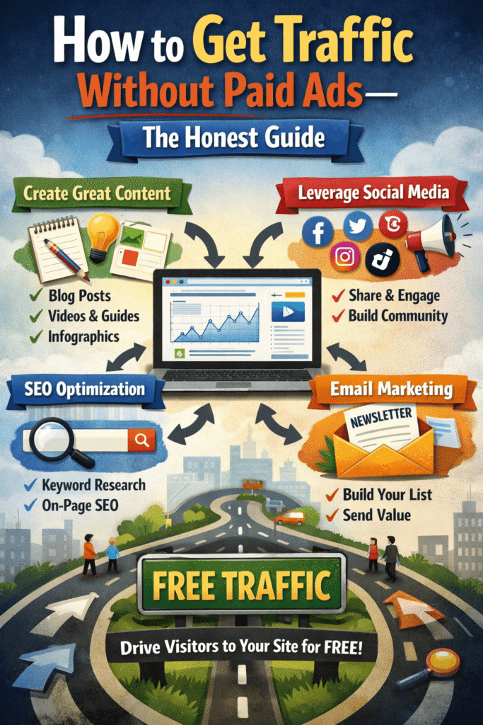 Get traffic without ads guide