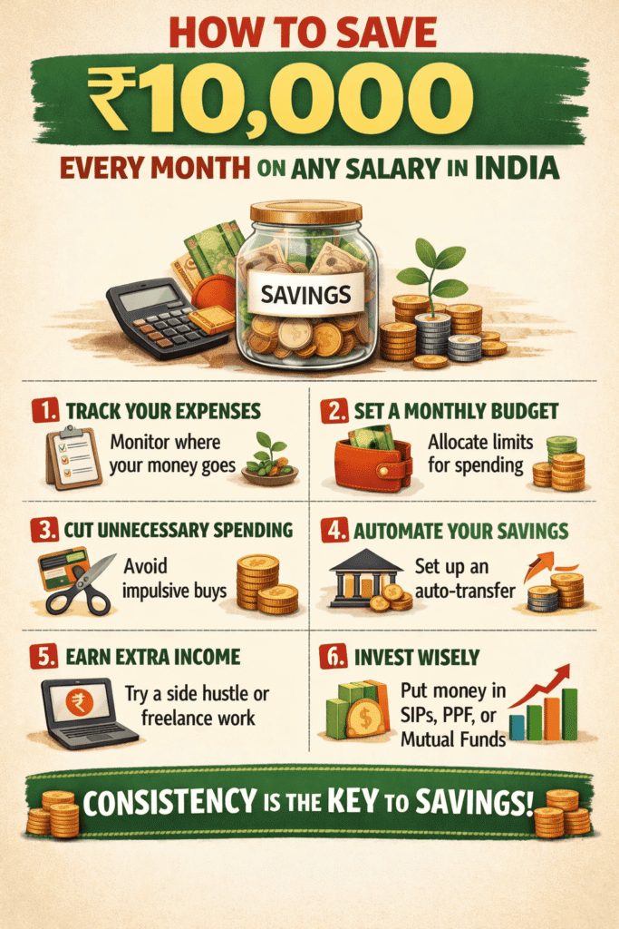 How to Save ₹10,000 Every Month on Any Salary in India